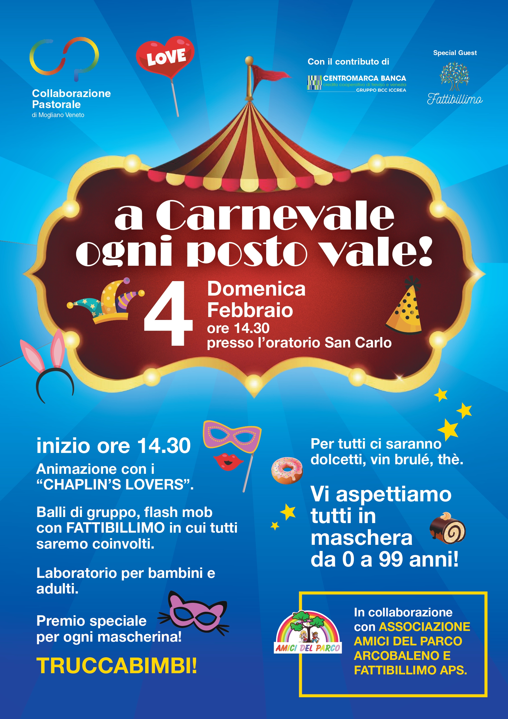 Carnevale  Arcobaleno Blu